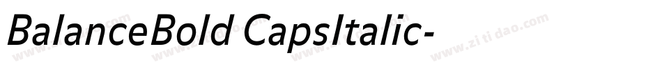 BalanceBold CapsItalic字体转换